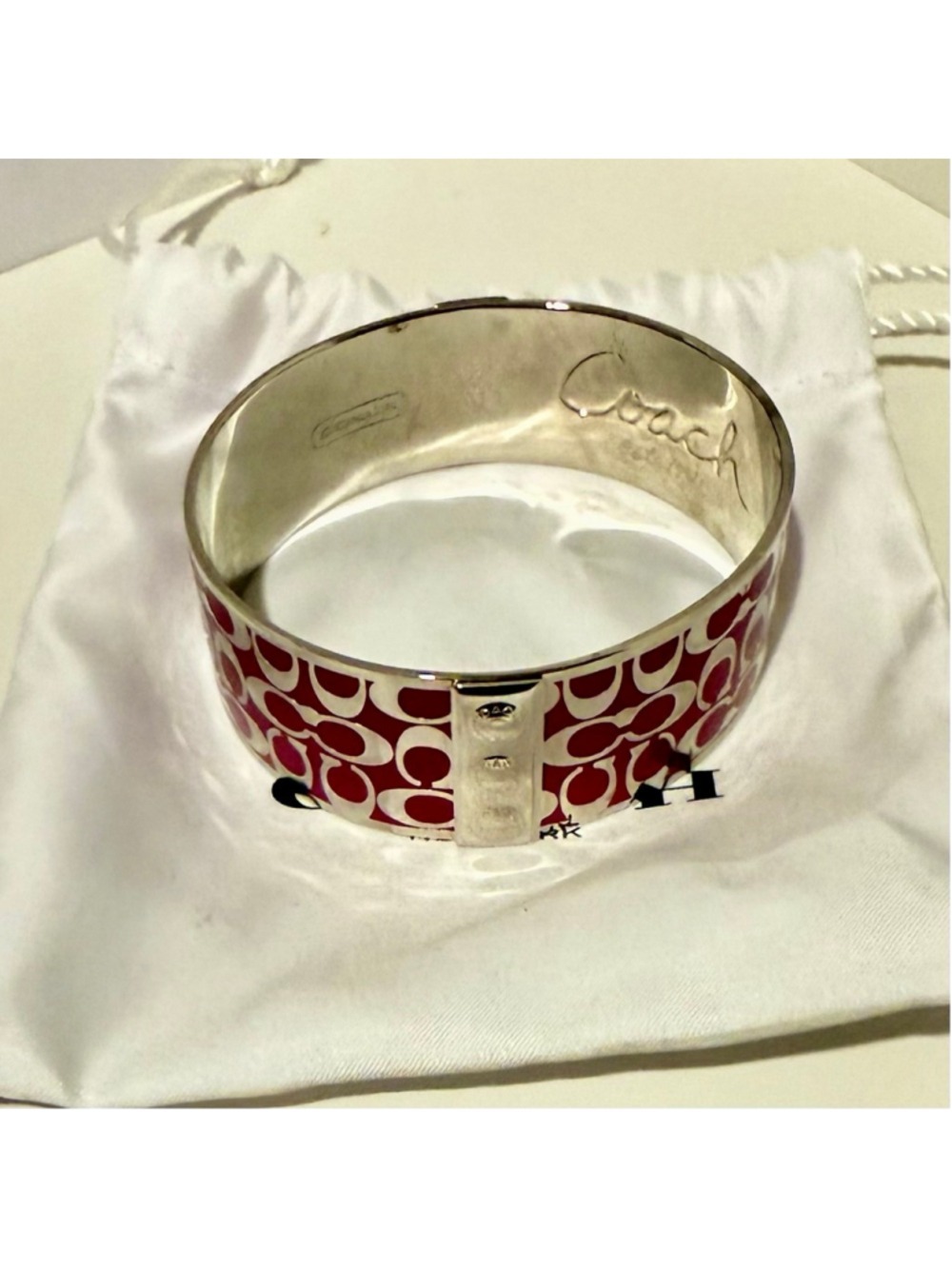 Coach Signature Enamel Bangle Bracelet - Picture 5 of 6
